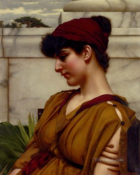 A Classical Beauty In Profile Neoclassicist lady John William Godward Oil Paintings